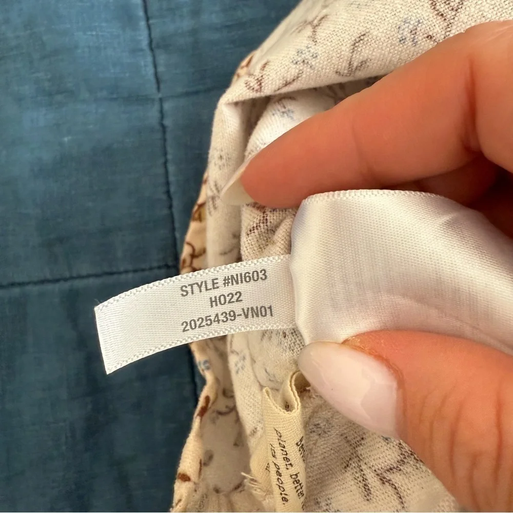 Madewell Flannel Floral Ruffle Pull-On High Rise Mini Skirt Size Medium